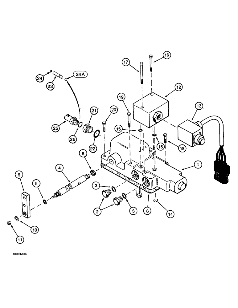 Схема запчастей Case IH 2055 - (6-30) - HYDROSTATIC PUMP, CONTROL VALVE - P.I.N. JJC139015 AND AFTER (03) - POWER TRAIN