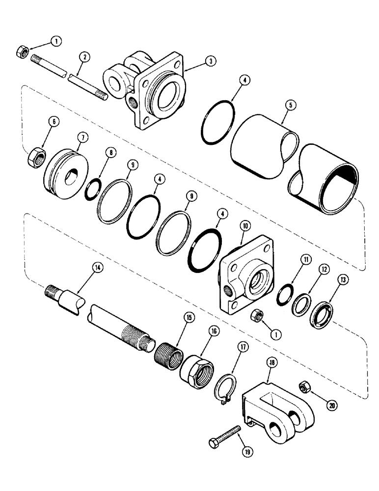 Схема запчастей Case IH DOT 25 - (26) - T54910 CYLINDER, 4 X 8 INCH 