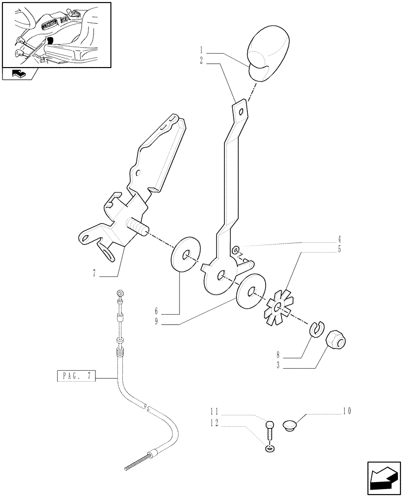 Схема запчастей Case IH FARMALL 65C - (1.92.10/02) - JOYSTICK FOR REAR REMOTES PREARRANGEMENT - ACCELERATOR HAND CONTROL (VAR.330721-331721-332721-333721-330722) (10) - OPERATORS PLATFORM/CAB