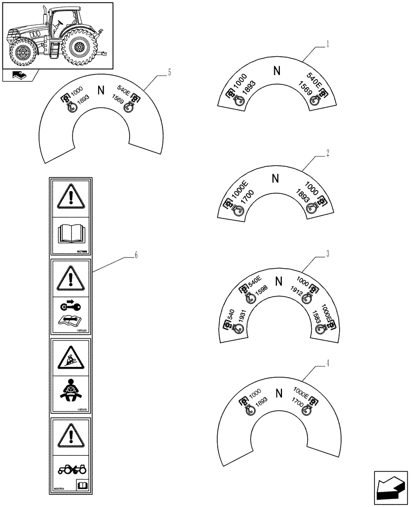 Схема запчастей Case IH PUMA 195 - (1.98.0[03]) - DECALS (13) - DECALS