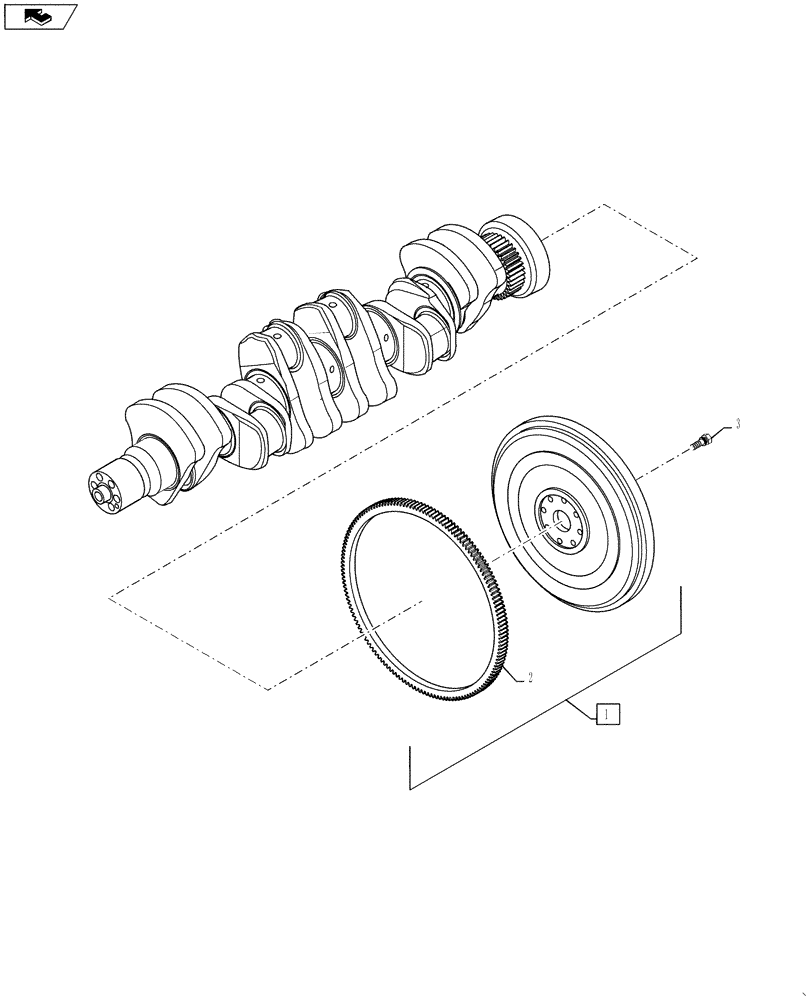 Схема запчастей Case IH 3330 - (10.103.03) - ENGINE, FLYWHEEL (10) - ENGINE