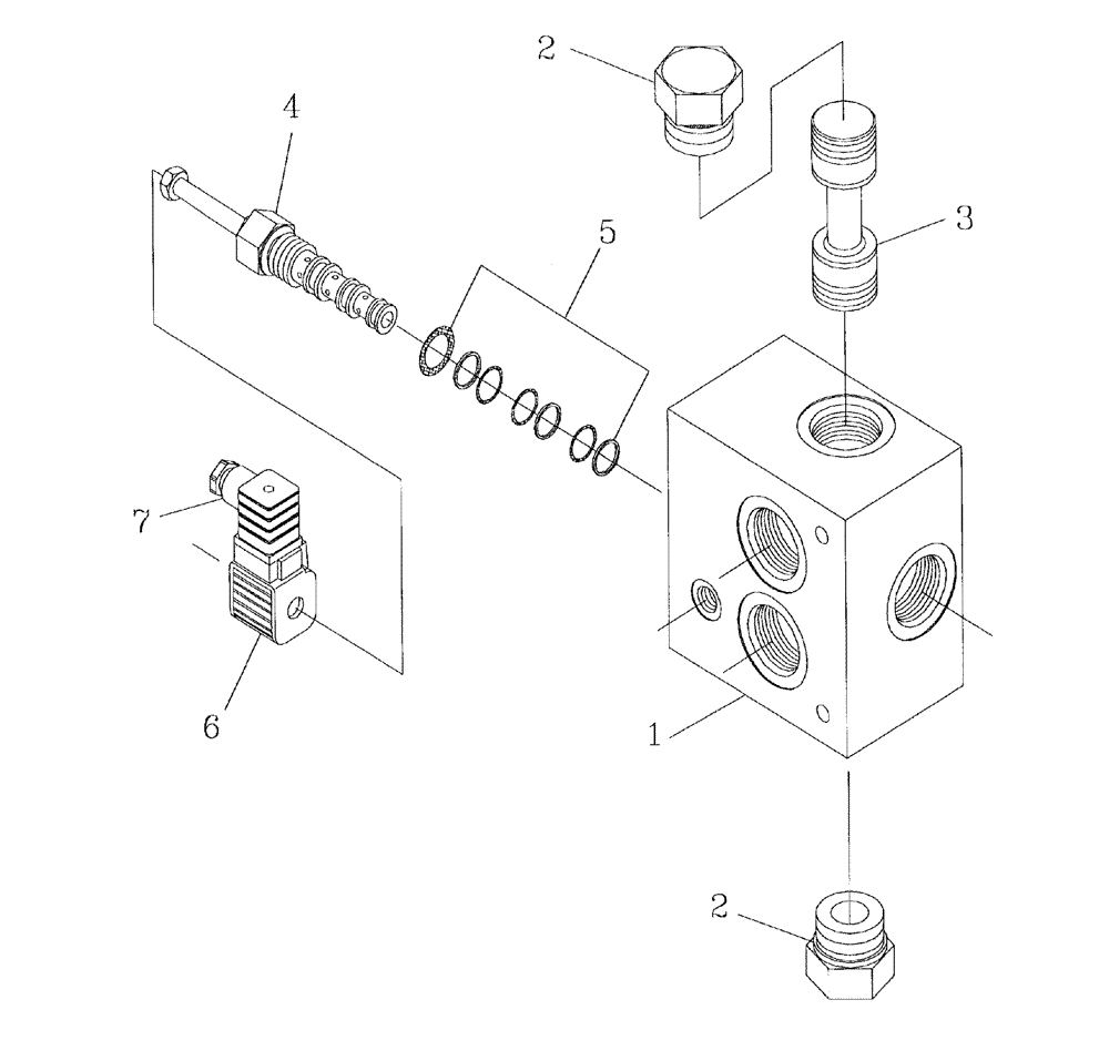 Схема запчастей Case IH AUSTOFT - (B04-05) - HYDRAULIC SOLENOID RELIEF VALVE (OIL COOLER) Hydraulic Components & Circuits