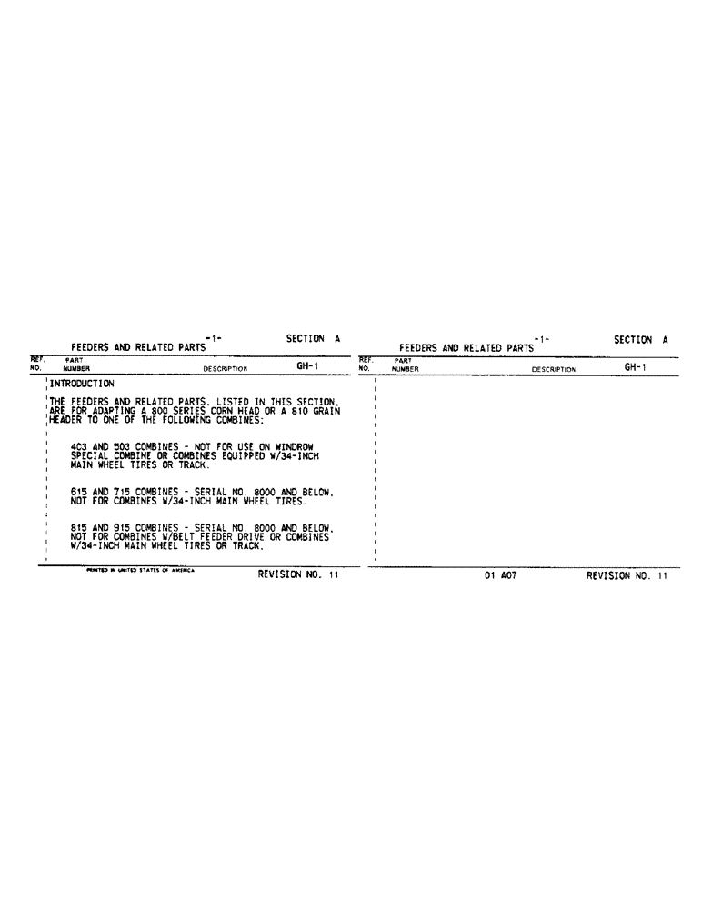 Схема запчастей Case IH 715 - (A-01) - INTRODUCTION (00) - GENERAL & PICTORIAL INDEX