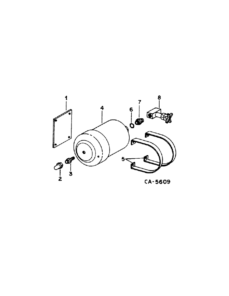 Схема запчастей Case IH 1460 - (10-76[A]) - HYDRAULICS, ACCUMULATOR, S/N 1500 AND BELOW (07) - HYDRAULICS