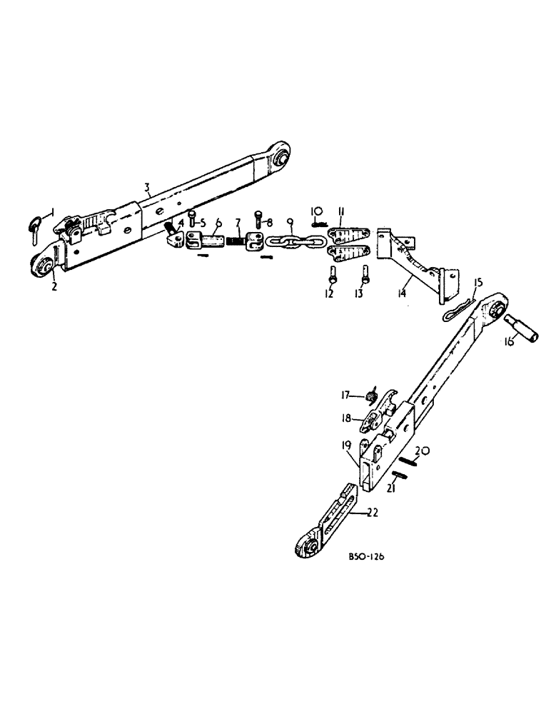 Схема запчастей Case IH 884 - (09-07) - LOWER LINKS, 3 POINT HITCH, TELESCOPIC LOWER LINKS WITH INSIDE CHECK CHAINS, 33 INCH (12) - FRAME