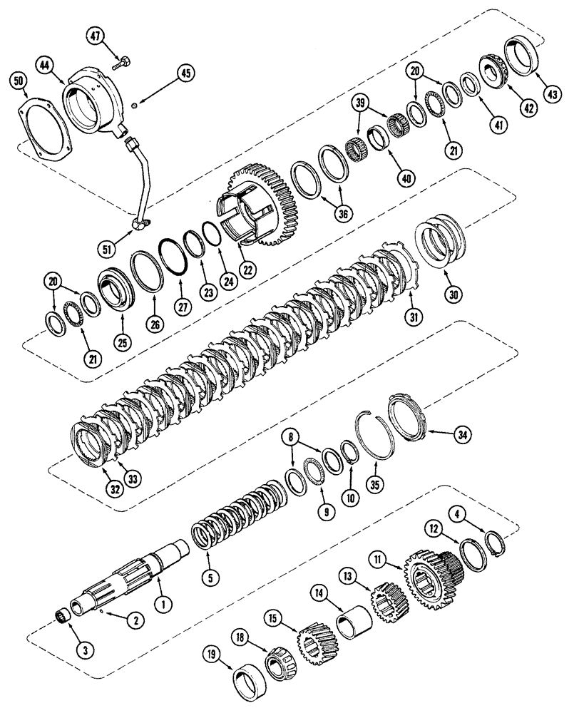 Схема запчастей Case IH 7240 - (6-044) - TRANSMISSION, RANGE COUNTERSHAFT (06) - POWER TRAIN