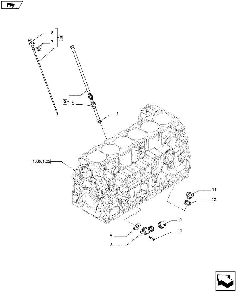 Схема запчастей Case IH F2CFE613J A010 - (10.102.03) - OIL LEVEL CHECK (504376868 - 504376865 - 5801411691 - 5801440482) 