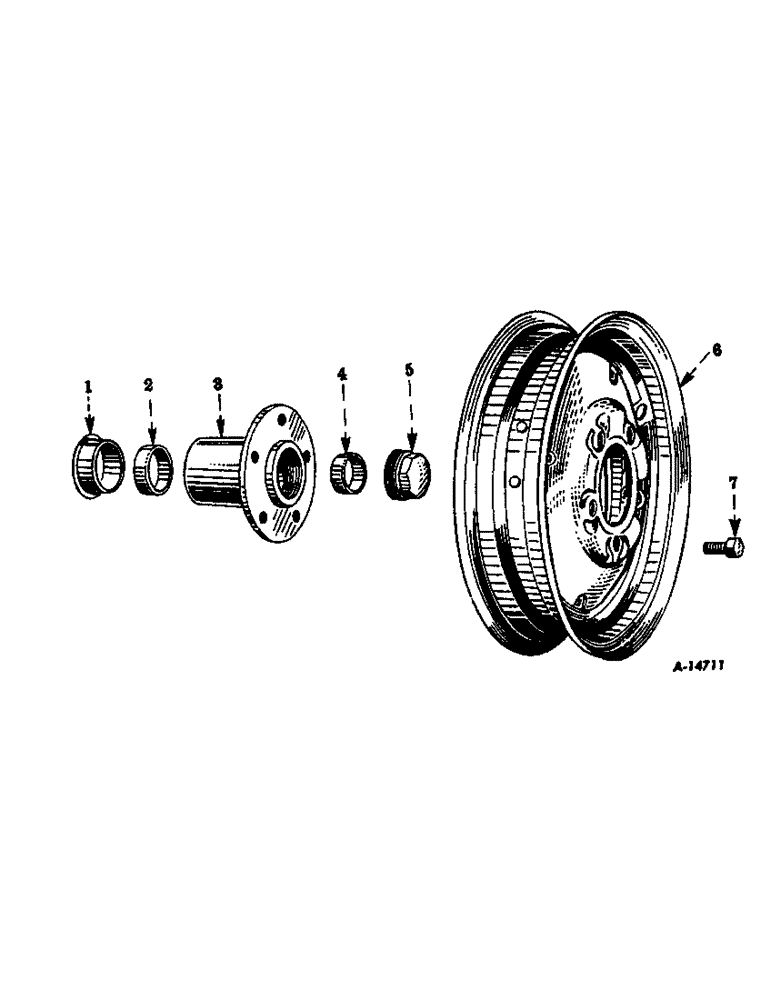 Схема запчастей Case IH INTERNATIONAL - (15-01) - WHEELS AND TRACTION, FRONT WHEELS Wheels & Traction