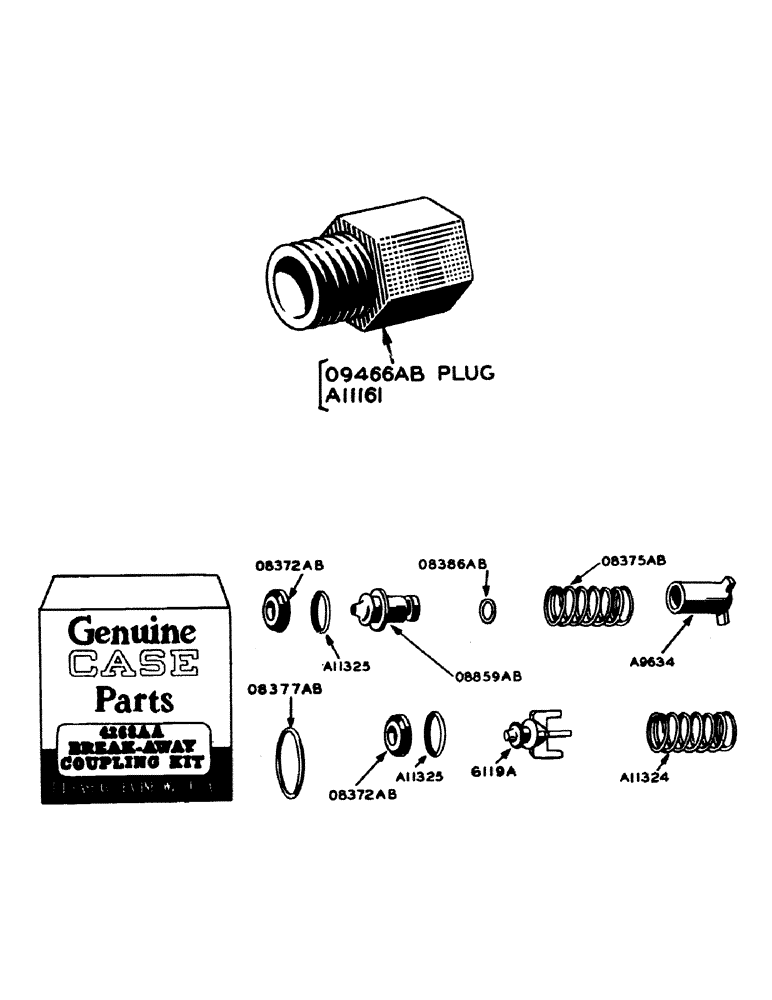 Схема запчастей Case IH 800 - (199) - HYDRAULIC CONTROL UNIT, ADAPTER PLUG FOR BREAK-AWAY COUPLINGS (08) - HYDRAULICS