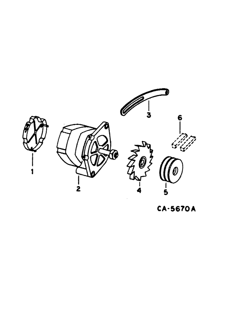 Схема запчастей Case IH 1480 - (08-20) - ELECTRICAL, ALTERNATOR-GENERATOR AND MOUNTINGS, ALL EXCEPT 90 AMP MOTOROLA ALTERNATOR (06) - ELECTRICAL