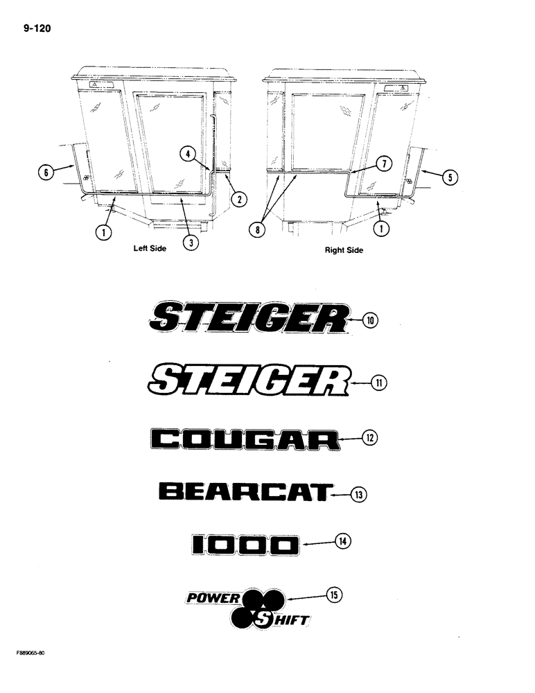 Схема запчастей Case IH STEIGER - (9-120) - DECALS (09) - CHASSIS/ATTACHMENTS