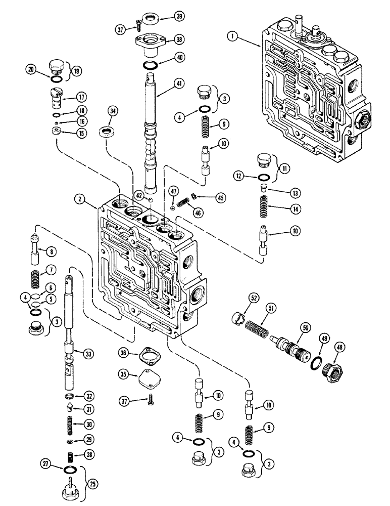 Схема запчастей Case IH 1570 - (168) - TRANSMISSION CONTROL VALVE (08) - HYDRAULICS