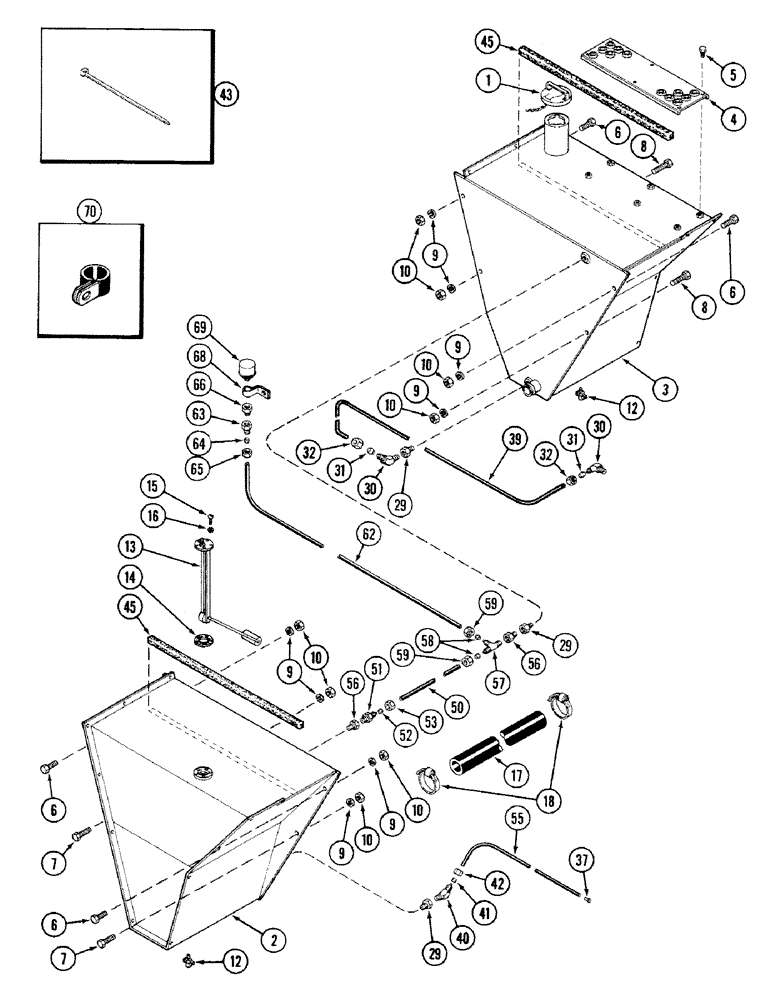 Схема запчастей Case IH 4694 - (3-066) - FUEL TANK, 504BDTI DIESEL ENGINE, P.I.N. 8866672 AND AFTER (03) - FUEL SYSTEM