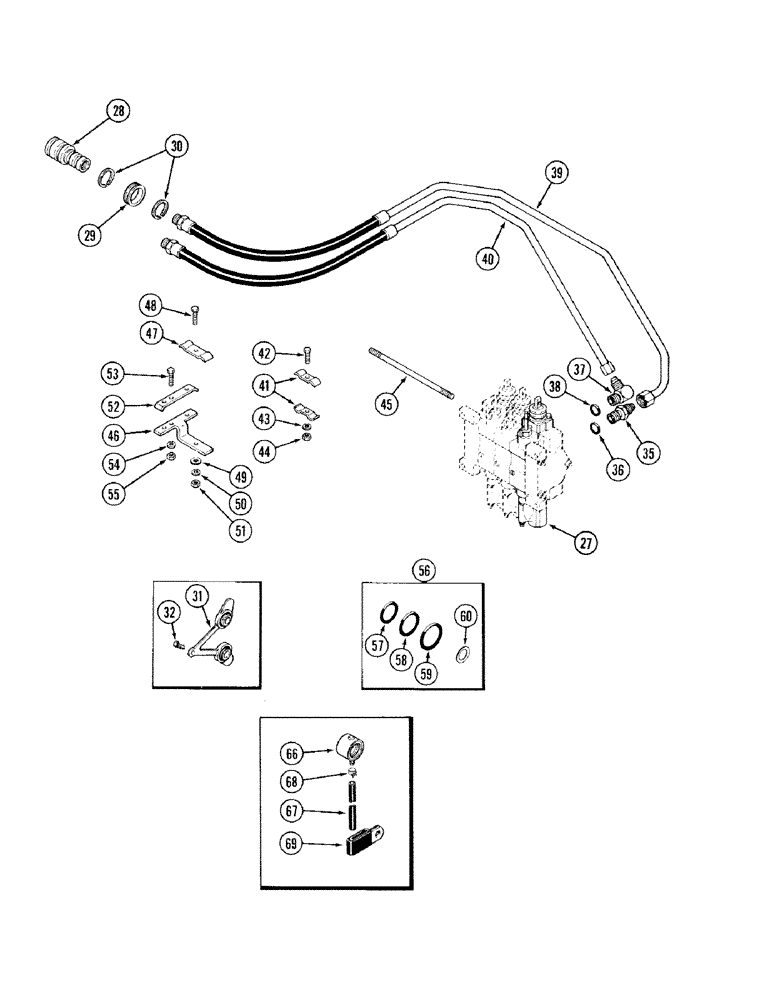 Схема запчастей Case IH 2394 - (8-038) - REMOTE HYDRAULICS ADD-ON ATTACHMENT, THIRD CIRCUIT WITHOUT LOAD CHECK (CONTINUED) (08) - HYDRAULICS