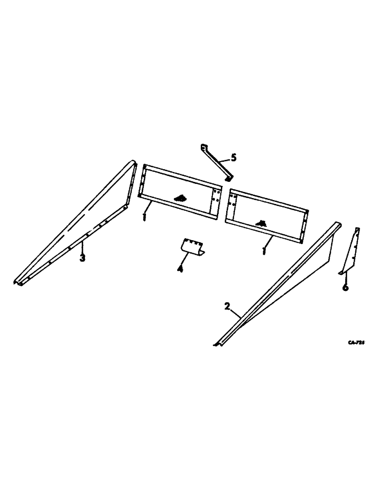 Схема запчастей Case IH 229 - (A-33) - GATHERER EXTENSION, FOR LOW SILHOETTE CORN HEADS (58) - ATTACHMENTS/HEADERS