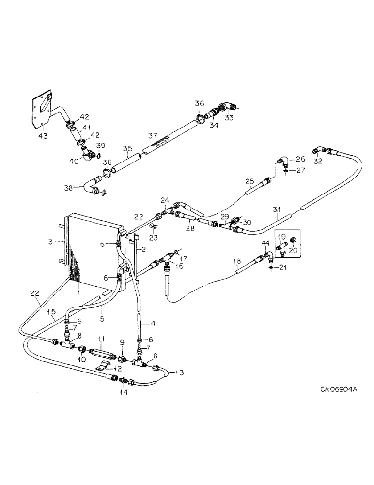 Схема запчастей Case IH 4786 - (10-09) - HYDRAULICS, OIL COOLER AND TRANSMISSION CONNECTIONS (07) - HYDRAULICS