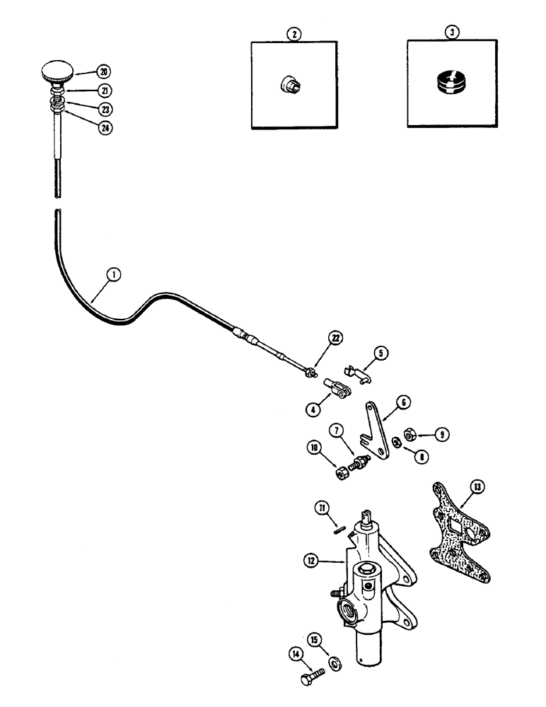 Схема запчастей Case IH 2390 - (6-220) - PTO CONTROL LINKAGE (06) - POWER TRAIN