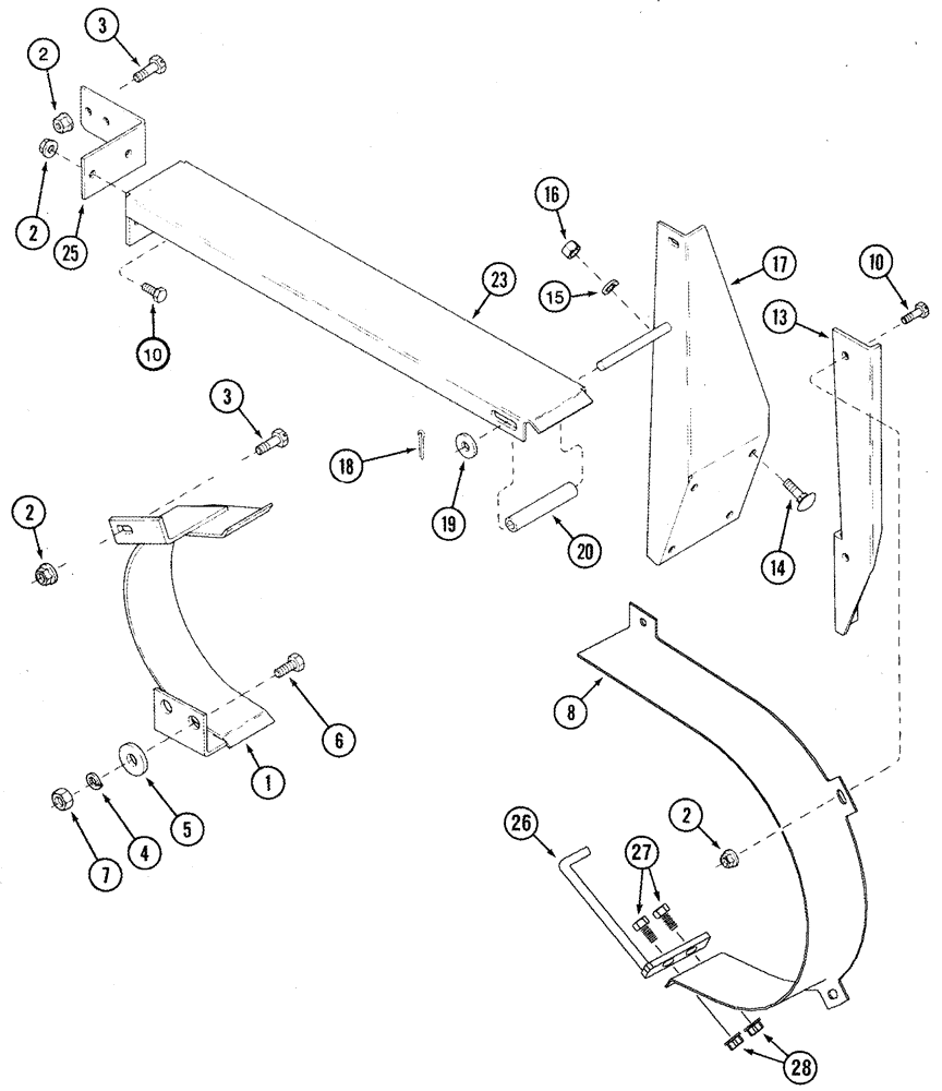 Схема запчастей Case IH 2344 - (09A-05) - SEPARATOR - SHIELDS, DRIVE (13) - FEEDER