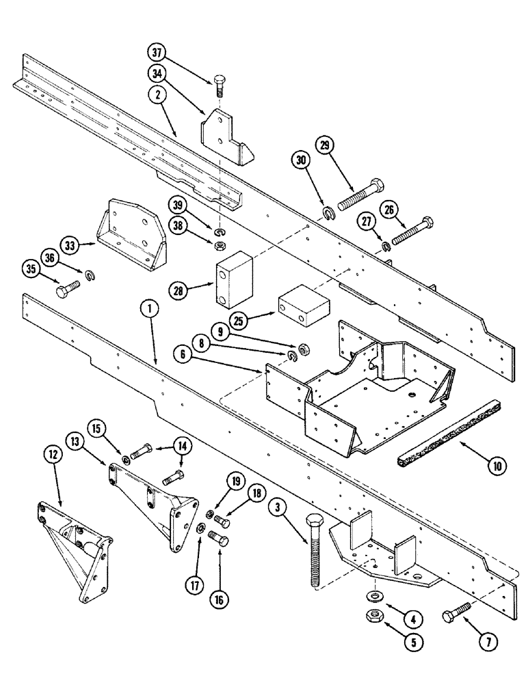 Схема запчастей Case IH 4890 - (9-358) - CHASSIS (09) - CHASSIS/ATTACHMENTS