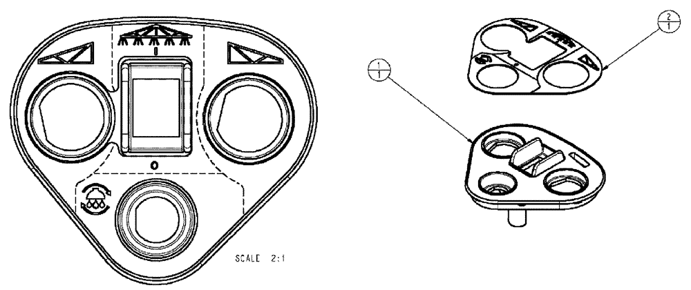 Схема запчастей Case IH SPX3320 - (01-043) - PROP CONTROL PLATE ASSEMBLY Cab Interior