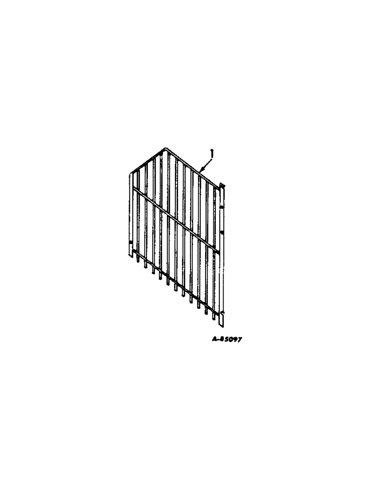 Схема запчастей Case IH 616 - (A-08[1]) - RADIATOR GRILLE, HYDROSTATIC DRIVE Chassis, Radiator & Sheet Metal