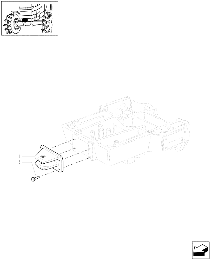 Схема запчастей Case IH MXU110 - (1.21.5/03) - (VAR.892) FRONT PULL HOOK WITHOUT WEIGHT CARRIER (03) - TRANSMISSION