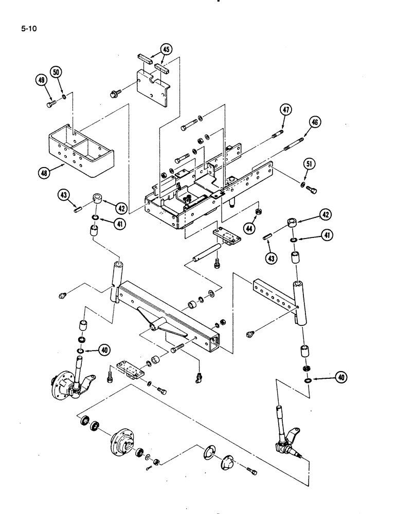 Схема запчастей Case IH 275 - (5-10) - ADJUSTABLE FRONT AXLE (CONTD) (05) - STEERING