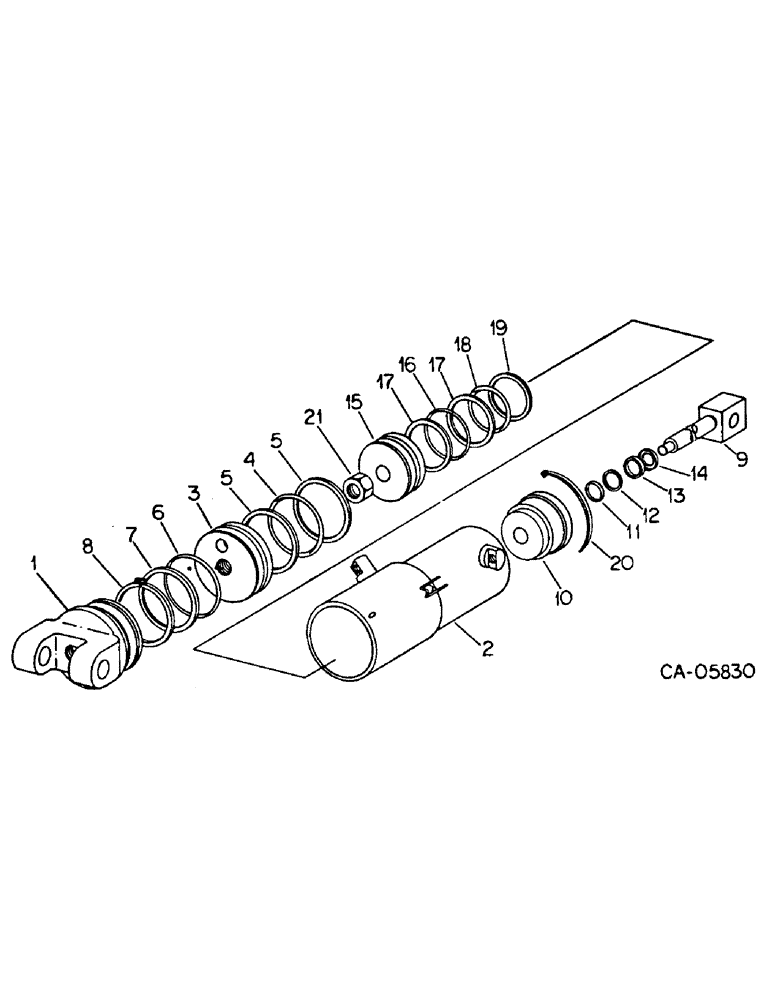 Схема запчастей Case IH 80 - (YB-24) - HYDRAULIC CYLINDER, 2 STAGE 