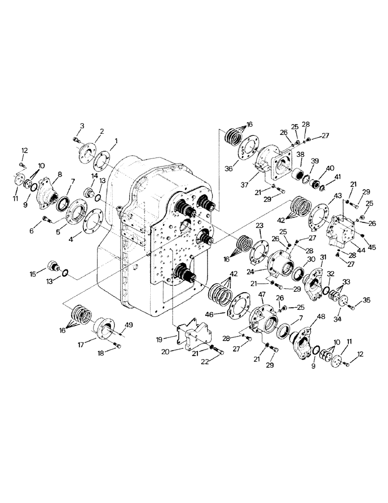 Схема запчастей Case IH STEIGER - (04-19) - TRANSMISSION ASSEMBLY (04) - Drive Train