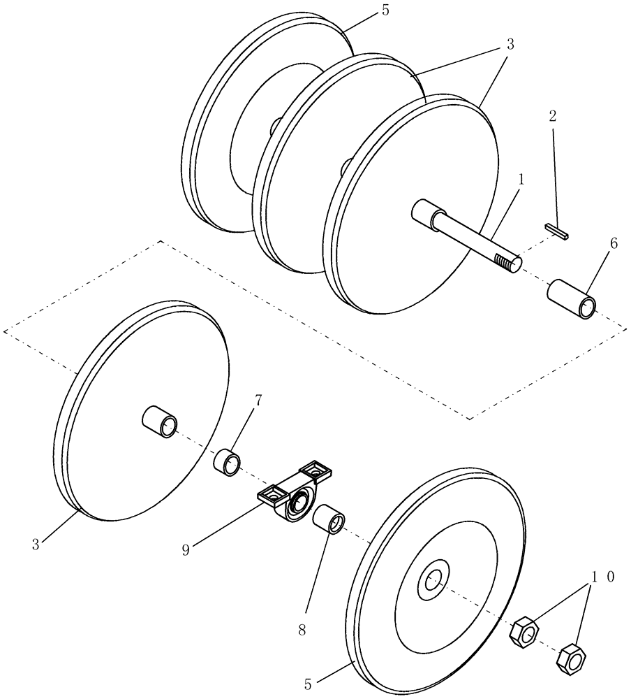 Схема запчастей Case IH ATX400 - (6.300.1) - PACKER GANG ASSY 12" SPACING, 5 RUBBER WHEELS Packer Gang Assemblies and Frames