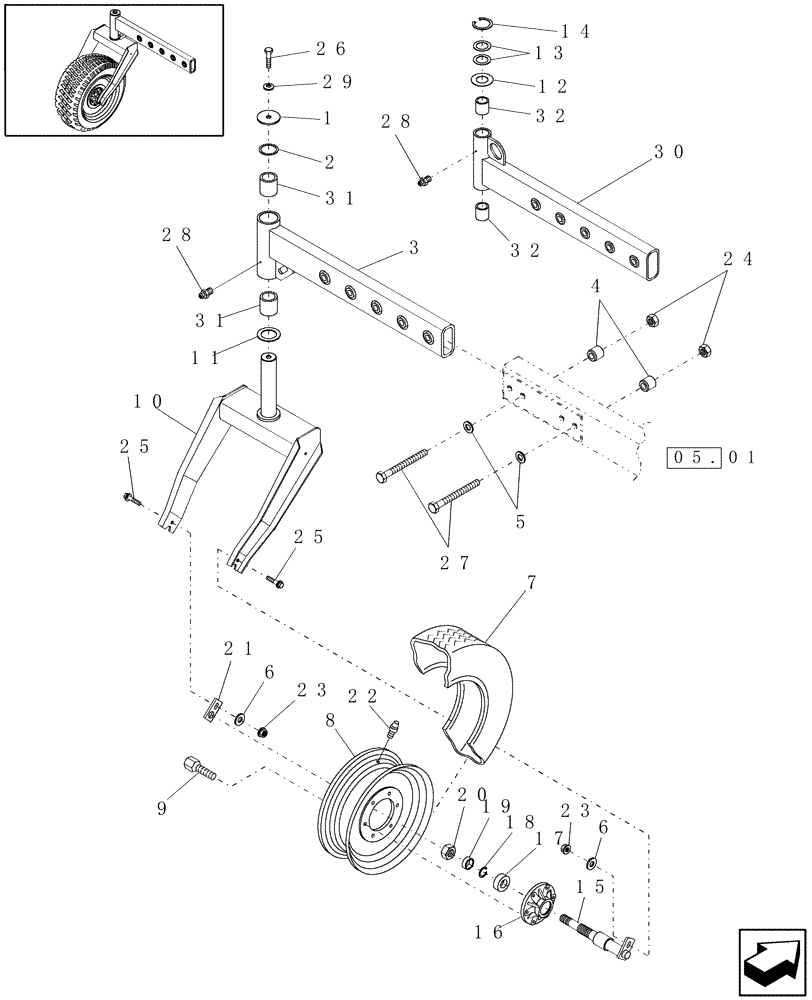 Схема запчастей Case IH WD1903 - (05.02[2]) - REAR AXLE EXTENSIONS AND TIRES, NON DRAPER (05) - REAR AXLE