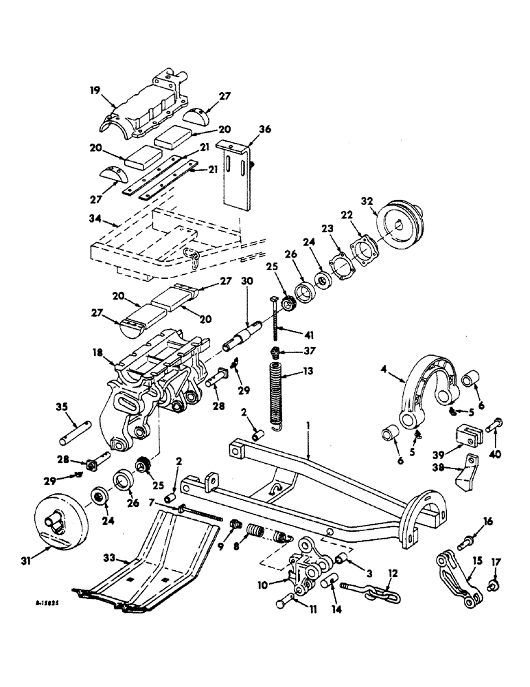 Схема запчастей Case IH 230 - (J-06) - COUPLING FRAME, PENDULUM HOUSING AND RELATED PARTS 