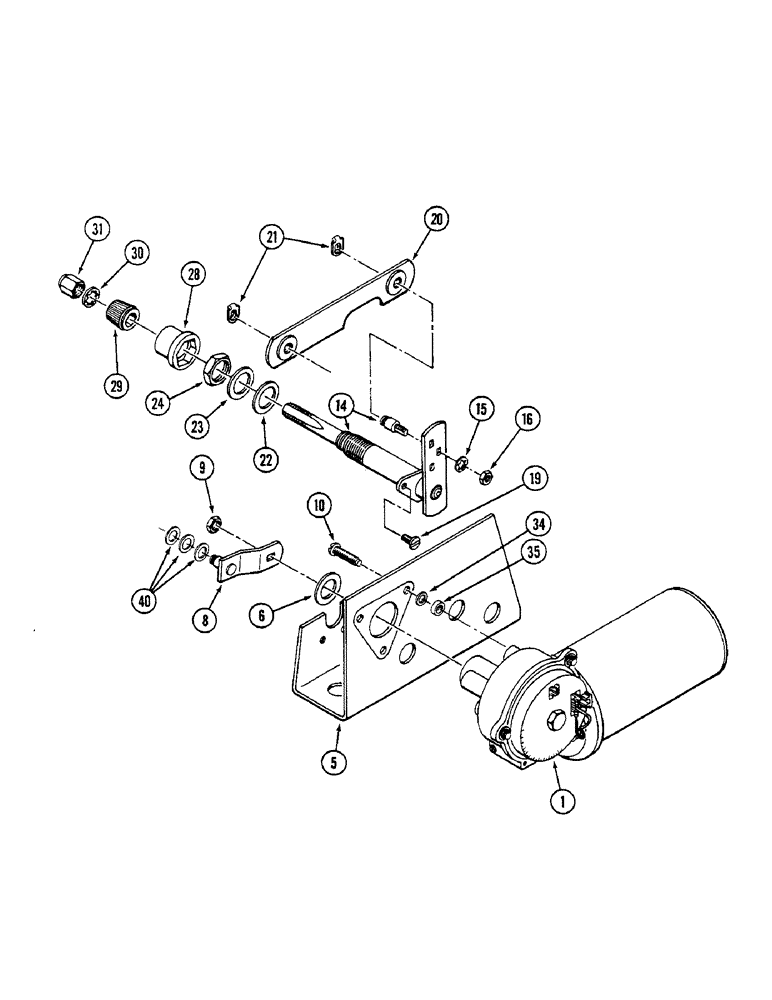 Схема запчастей Case IH STEIGER - (4-54) - WIPER DRIVE ASSEMBLY, FRONT WINDOWS (04) - ELECTRICAL SYSTEMS