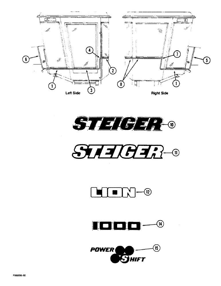 Схема запчастей Case IH STEIGER - (9-114) - DECALS (09) - CHASSIS/ATTACHMENTS