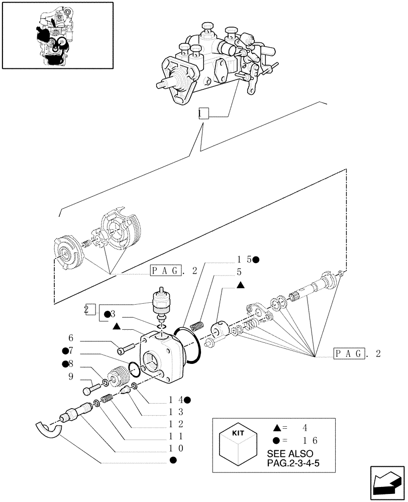 Схема запчастей Case IH JX85 - (0.14.0/01C[01]) - INJECTION PUMP, FUEL SHUT - OFF SOLENOID (01) - ENGINE