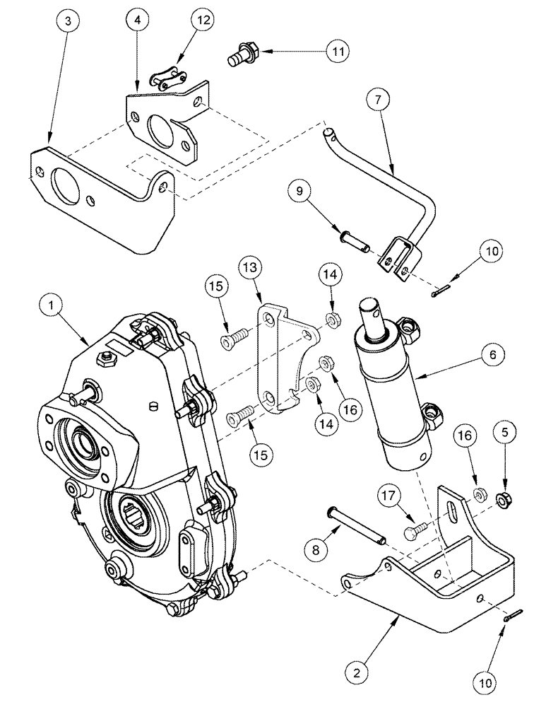 Схема запчастей Case IH 2388 - (09A-28) - GEARBOX ASSY - FEEDER REVERSER ASN JJC0268800 (13) - FEEDER