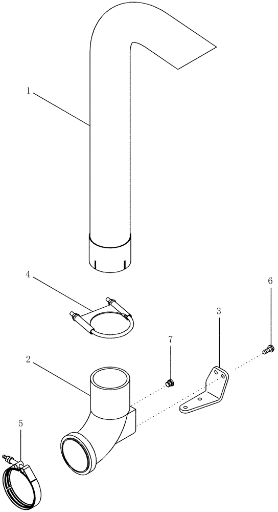 Схема запчастей Case IH PX240 - (02-04) - EXHAUST SYSTEM (02) - ENGINE