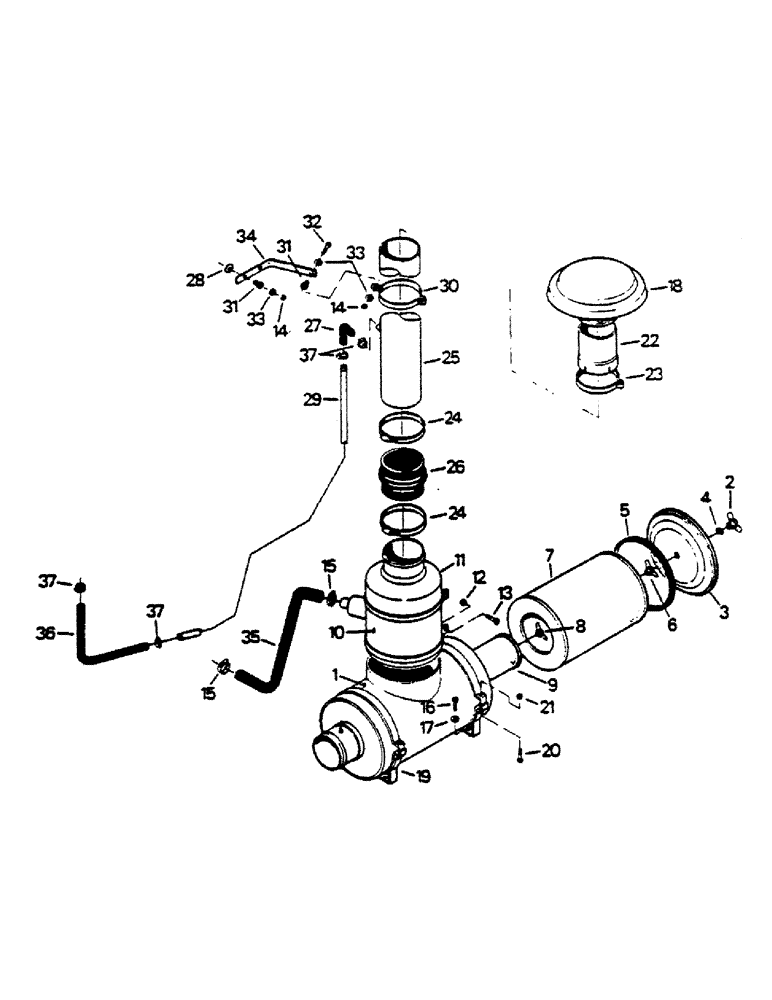 Схема запчастей Case IH 9170 - (04-10) - AIR CLEANER AND MOUNTING (04) - Drive Train