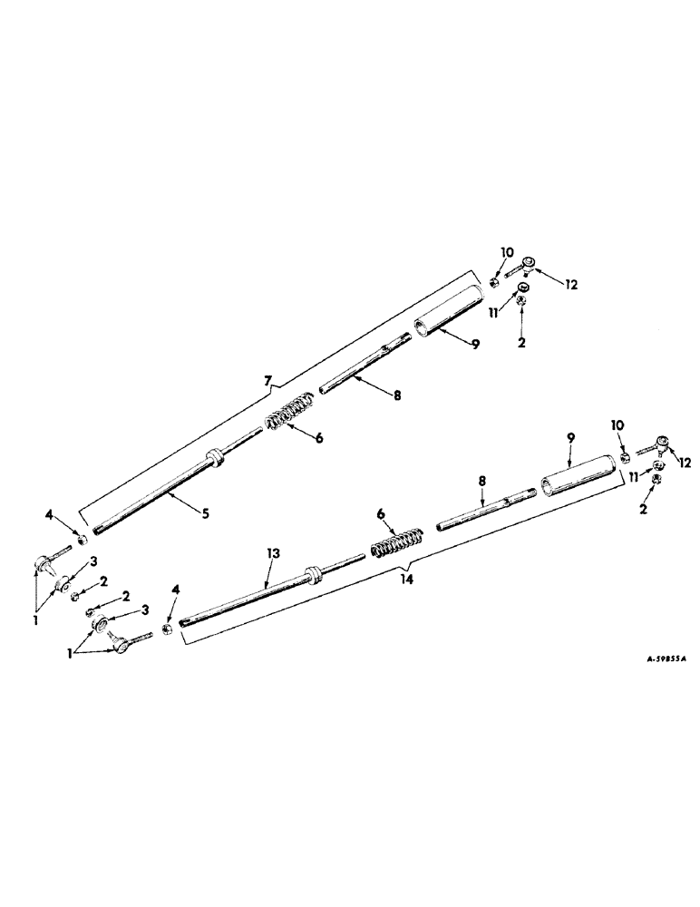 Схема запчастей Case IH 340 - (151) - STEERING MECHANISM, SHOCK ABSORBING DRAG LINK, INTERNATIONAL 340 SERIES Steering Mechanism