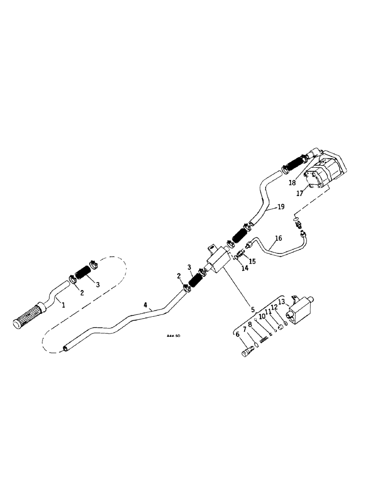 Схема запчастей Case IH 384 - (10-16) - HYDRAULICS, RELIEF VALVE AND PIPES, POWER STEERING (07) - HYDRAULICS