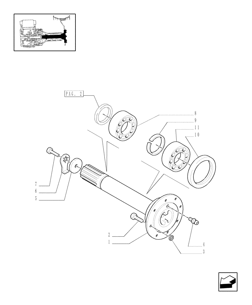 Схема запчастей Case IH JX1095C - (1.48.1[01]) - FINAL DRIVE, GEARS AND SHAFTS (05) - REAR AXLE