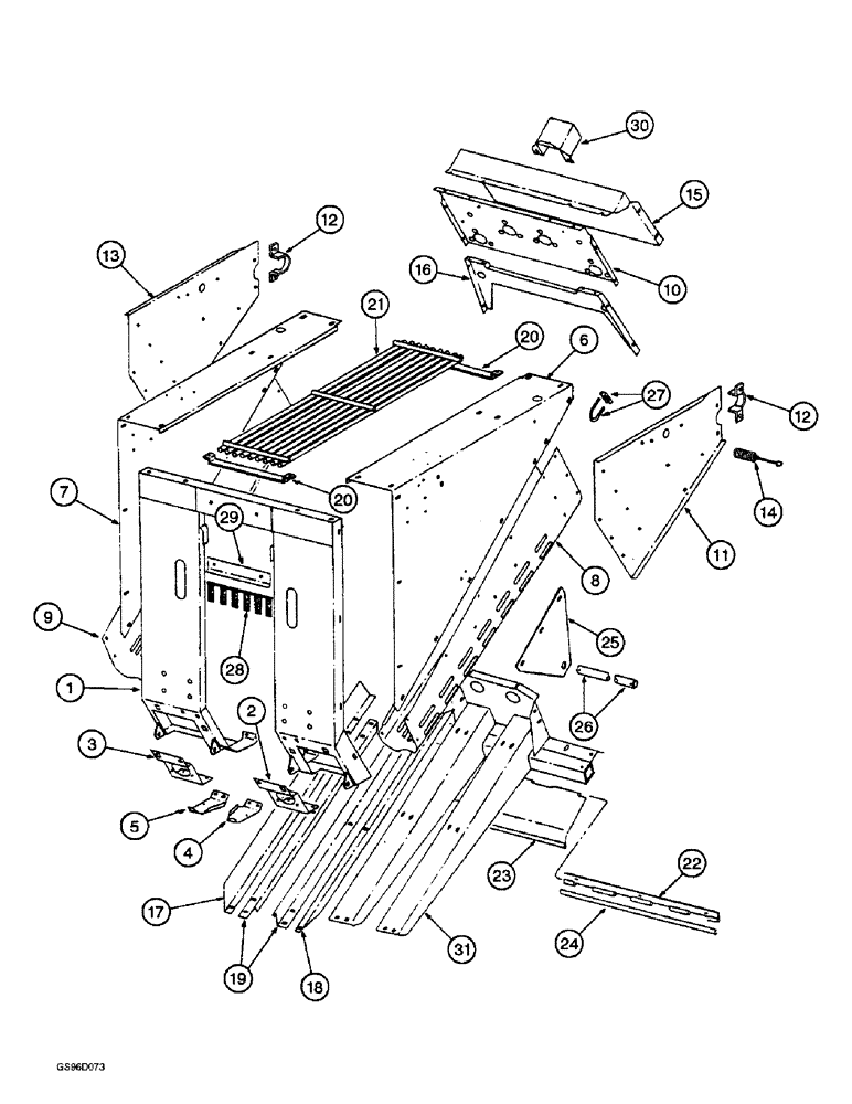 Схема запчастей Case IH 1400 - (9A-02) - HEADER FRAME, BRUSH ROLL UNIT (13) - PICKING SYSTEM