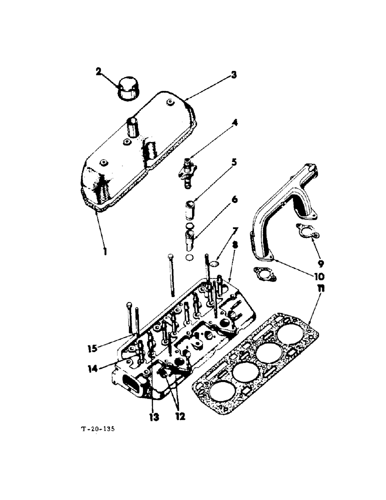 Схема запчастей Case IH 201 - (A-018) - CYLINDER HEAD (10) - ENGINE