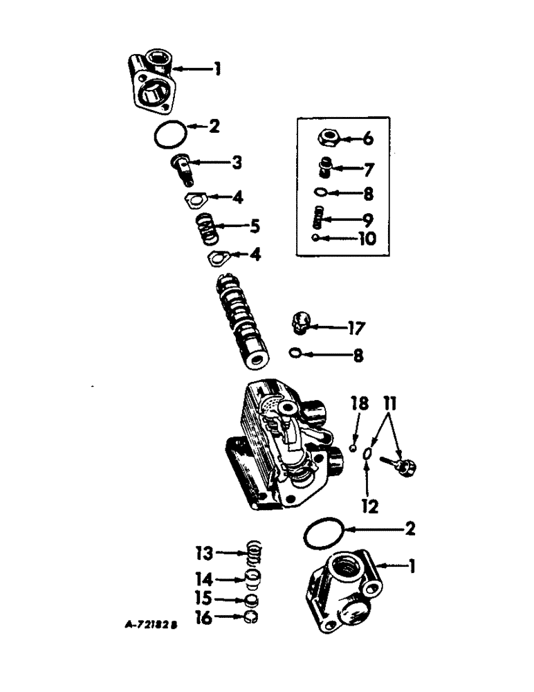 Схема запчастей Case IH 504 - (182) - STEERING MECHANISM, POWER STEERING PILOT VALVE, INTERNATIONAL TRACTORS Steering Mechanism