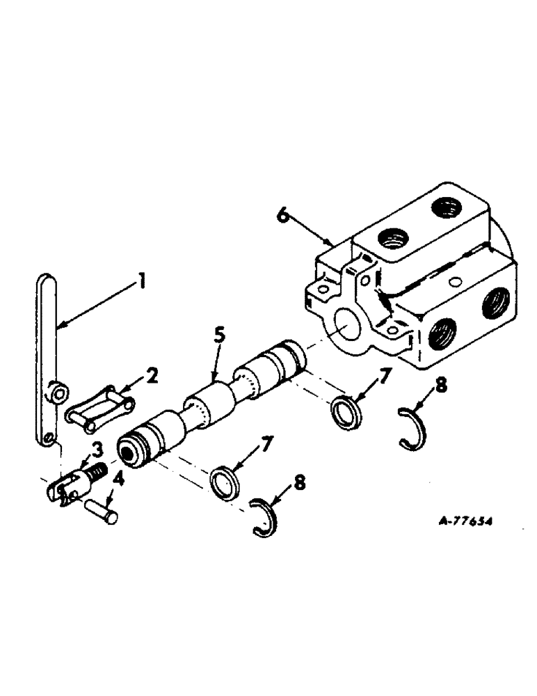 Схема запчастей Case IH 414 - (096) - HYDRAULIC DRUM CONTROL ATTACHMENT, MANUAL CONTROL VALVE (35) - HYDRAULIC SYSTEMS