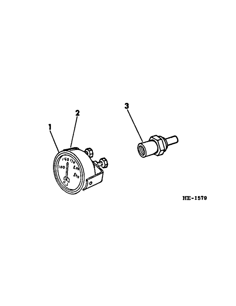 Схема запчастей Case IH 375 - (H-12[A]) - CONTROLS, WATER TEMPERATURE GAUGE Controls