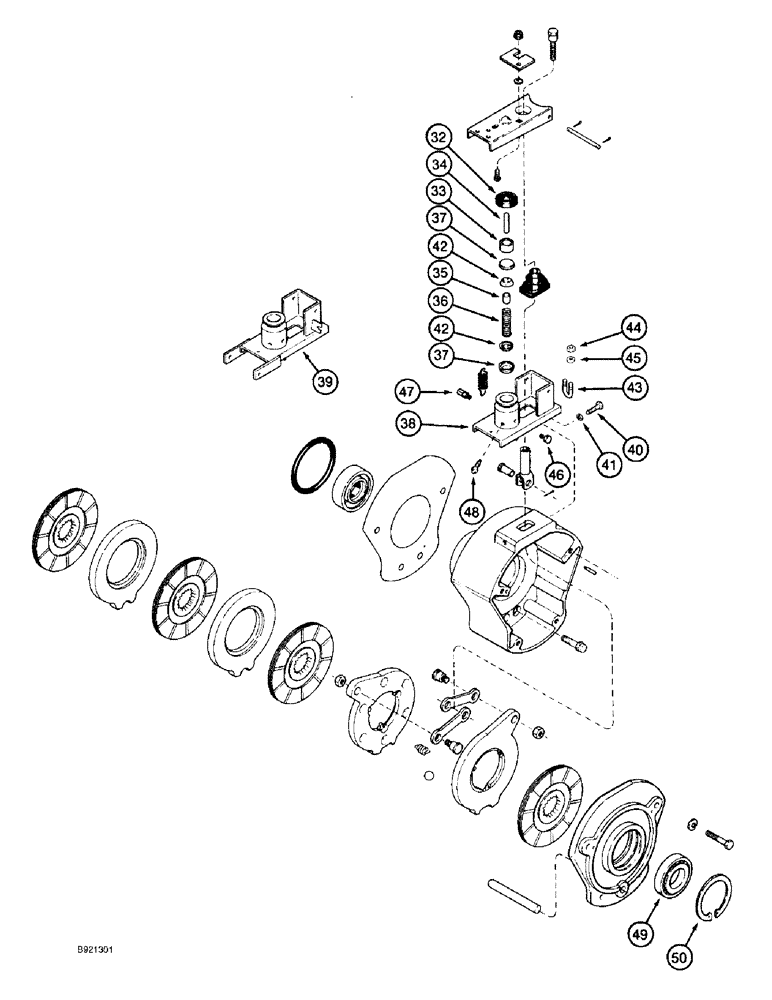 Схема запчастей Case IH 2055 - (7-08) - MASTER BRAKES (5.1) - BRAKES