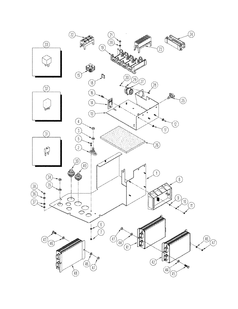 Схема запчастей Case IH STX440 - (04-25) - ELECTRONIC MODULE ASSY (04) - ELECTRICAL SYSTEMS