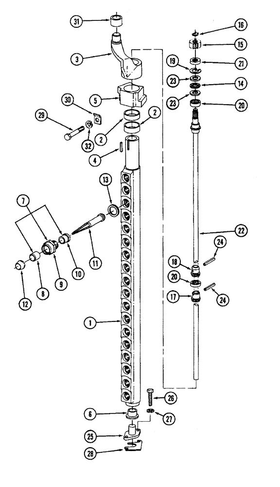 Схема запчастей Case IH 1822 - (9A-054) - PICKER BARS AND SPINDLES (13) - PICKING SYSTEM