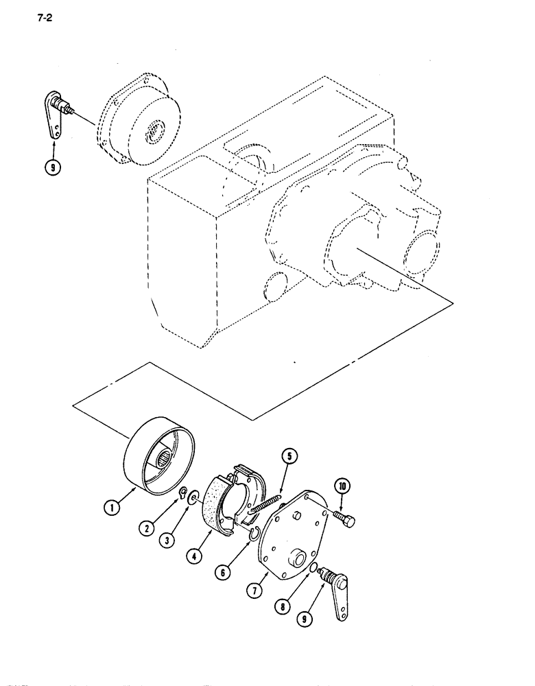 Схема запчастей Case IH 255 - (7-02) - BRAKES (07) - BRAKES